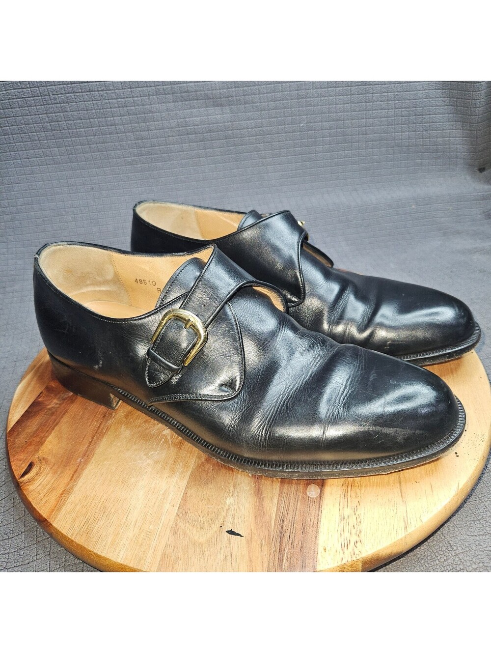 Bruno Magli Men's Black Leather Monk Strap Dress Shoes 9.5 M Made in Italy